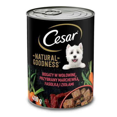 Karma mokra Cesar Natural Goodness Bogata w wołowinę dla dorosłych psów Wołowina 400 g