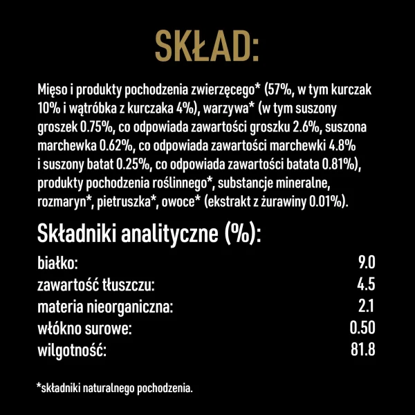 Karma mokra Cesar Natural Goodness Bogata w kurczaka z batatem, groszkiem i żurawiną dla — widok 3