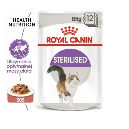 Karma mokra Royal Canin Sterilised W Sosie dla kotów po kastracji 12x85 g — widok 3