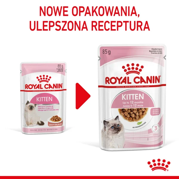 Karma mokra Royal Canin Kitten Instinctive dla kociąt w sosie 12x85 g — widok 5