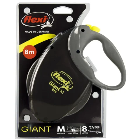 Smycz automatyczna Flexi Giant M Taśma 8 m Neon