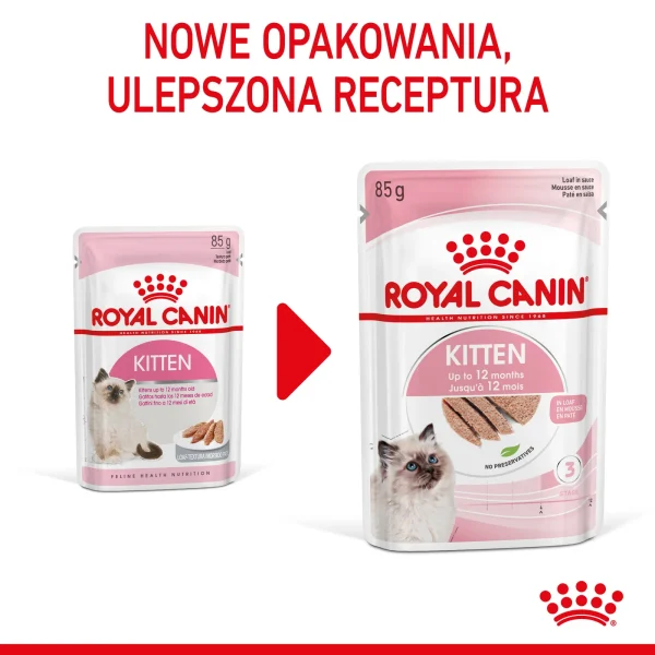 Karma mokra Royal Canin Kitten Pasztet dla kociąt 4-12 miesięcy 12x85 g — widok 4