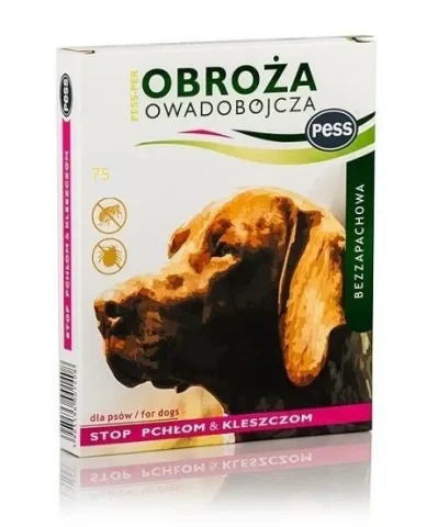 Obroża owadobójcza Pess Per dla psa bezzapachowa brązowa