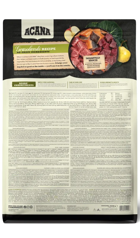 Karma sucha Acana Highest Protein Grasslands dla psów wszystkich ras Jagnięcina, kaczka — widok 2