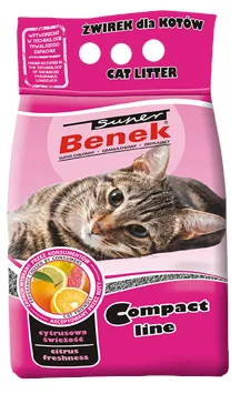 Żwirek bentonitowy Certech-Super Benek Compact Line Cytrusowa Świeżość