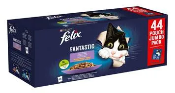 Karma mokra Felix Fantastic Mix Mięsny w Galaretce dla dorosłych kotów Mix smaków 44x85 g — widok 2