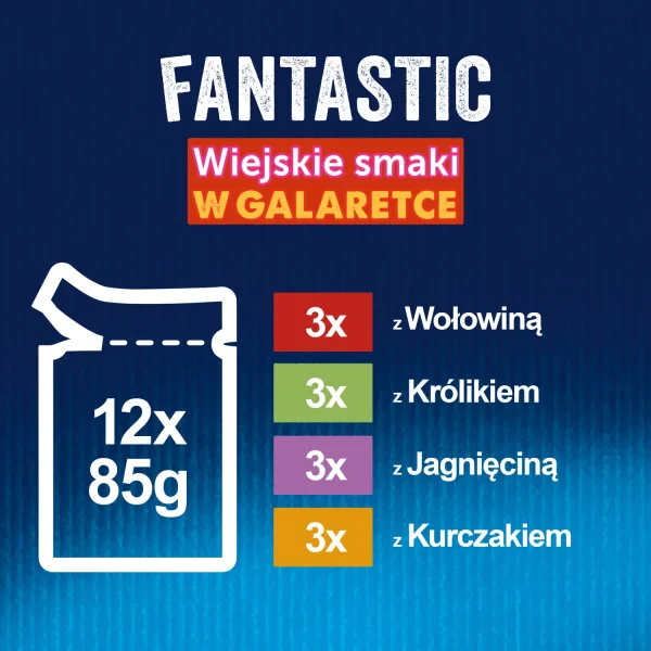 Karma mokra Felix Fantastic Wiejskie Smaki w galaretce dla dorosłych kotów 12x85 g — widok 5