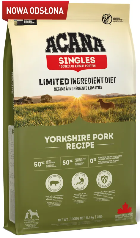 Karma sucha Acana Singles Yorkshire Pork dla psa 11,4 kg — widok 2